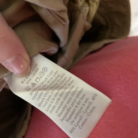 Everland Wide Leg Baggy Lyocell Tan High Rise Pants Size 2 Short - Picture 6 of 11